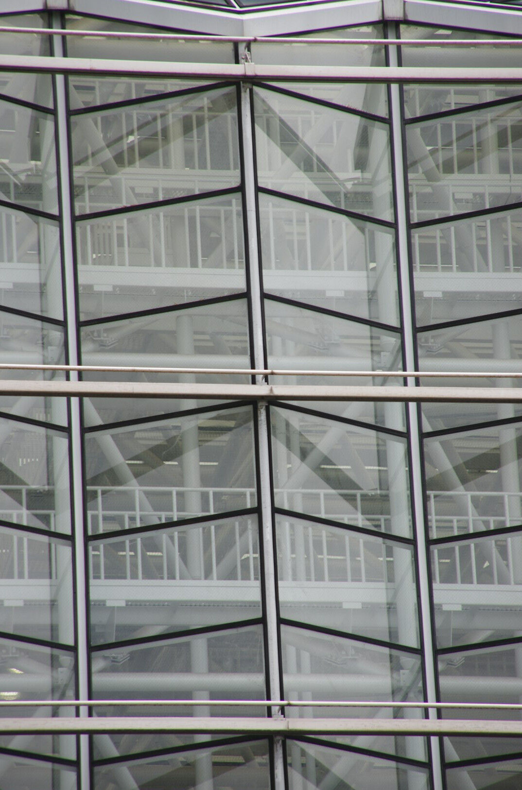 Modern glass and steel building facade
