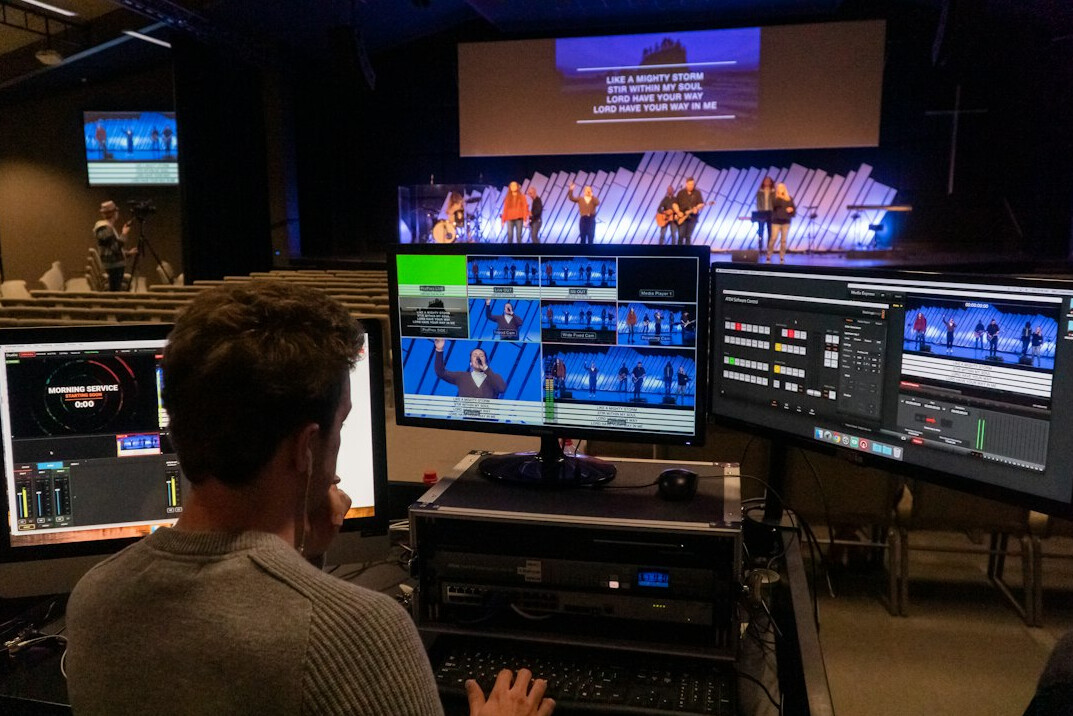 modern tv production studio